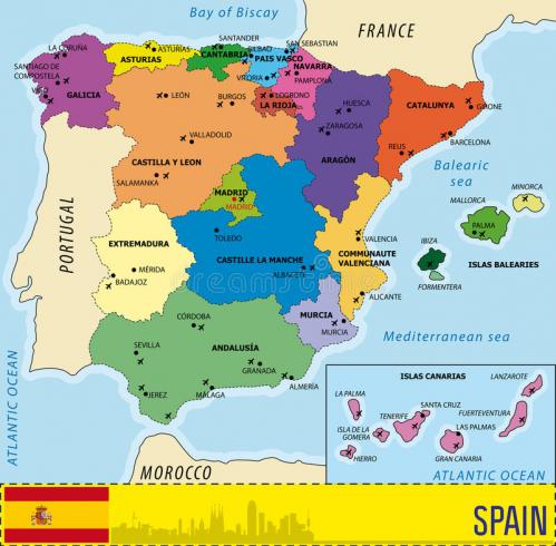 Carte espagne